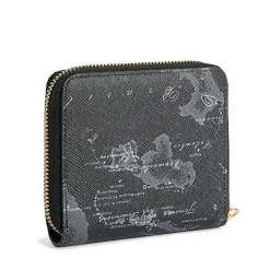 Portafoglio Donna Piccolo Zip Around 1A Classe Alviero Martini linea Folk Geo Night Nero PO98