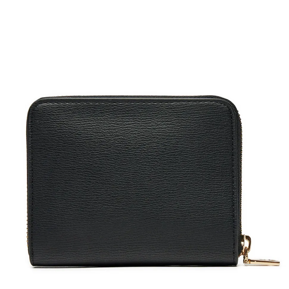 Portafoglio Donna Piccolo Zip Around LOVE MOSCHINO Effetto Goffrato Nero