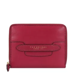 Portafoglio Donna Piccolo Zip Around THE BRIDGE linea Lucrezia in Pelle color Berry