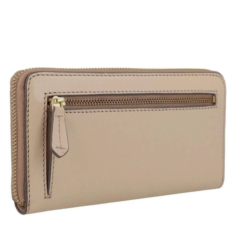 Portafoglio Donna Zip Around THE BRIDGE linea Lucrezia in Pelle color Burro