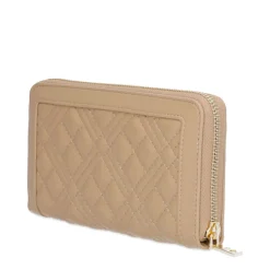 Portafoglio Donna Zip Around Trapuntato LOVE MOSCHINO linea Quilted Beige