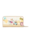 Portafoglio Donna Zip Around BRACCIALINI linea Allround Beige stampa Pets
