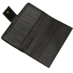 Portafoglio Grande COCCINELLE in Pelle Martellata Linea Metallic Soft colore Nero
