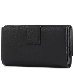 Portafoglio Grande COCCINELLE in Pelle Martellata Linea Metallic Soft colore Nero