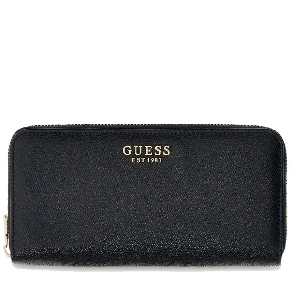 Portafoglio GUESS Chiuso con Zip Linea Amorette colore Nero