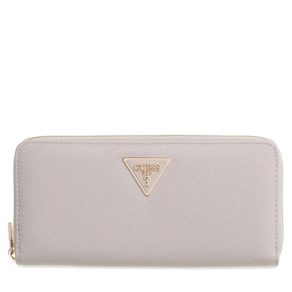 Portafoglio GUESS Chiuso con Zip Linea Laurel colore Ivory