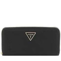 Portafoglio GUESS Chiuso con Zip Linea Laurel colore Nero