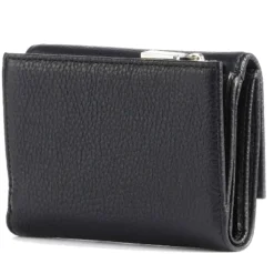 Portafoglio Piccolo COCCINELLE in Pelle Martellata Linea Metallic Soft colore Nero