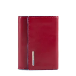 Portafoglio Piccolo Donna PIQUADRO In Pelle Rossa Linea Blue Square - PD5216B2R