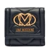 Portafoglio Piccolo Trapuntato con Bottone LOVE MOSCHINO linea Embossed Nero