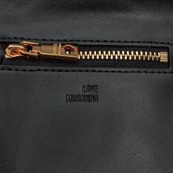 Portafoglio Piccolo Trapuntato con Bottone LOVE MOSCHINO linea Embossed Nero