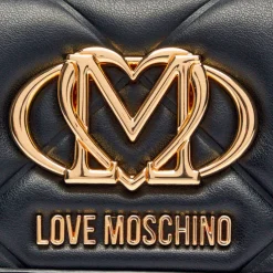 Portafoglio Piccolo Trapuntato con Bottone LOVE MOSCHINO linea Embossed Nero