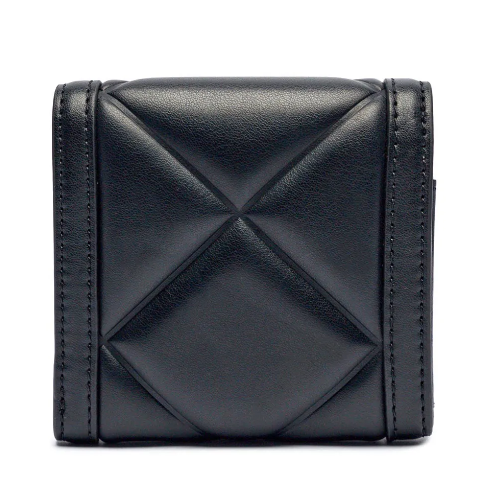 Portafoglio Piccolo Trapuntato con Bottone LOVE MOSCHINO linea Embossed Nero
