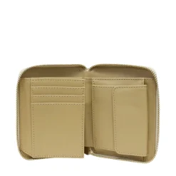 Portafoglio Piccolo Zip Around LOVE MOSCHINO linea Embossed Avorio