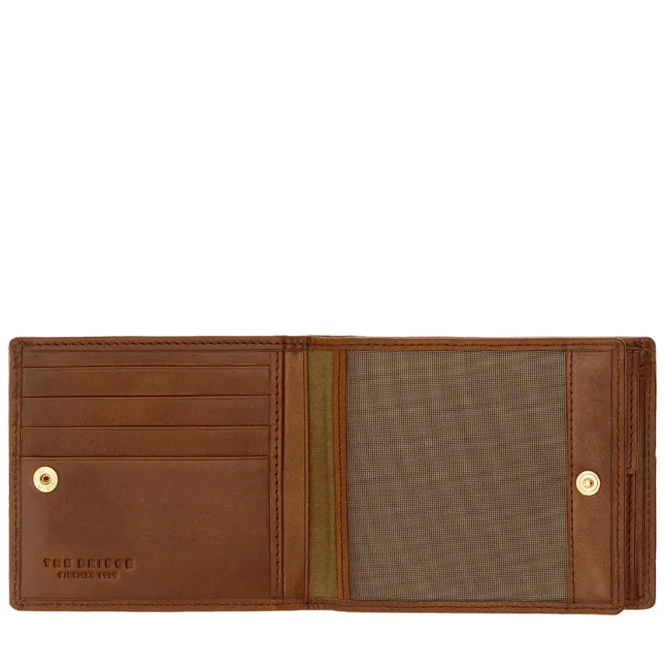 Portafoglio Uomo con Pattina e Portamonete THE BRIDGE In Pelle Marrone linea Story 01426601