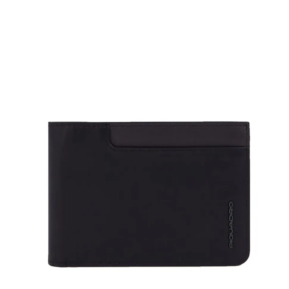 Portafoglio Uomo con Pattina PIQUADRO in Pelle Nera - PU1392W122R