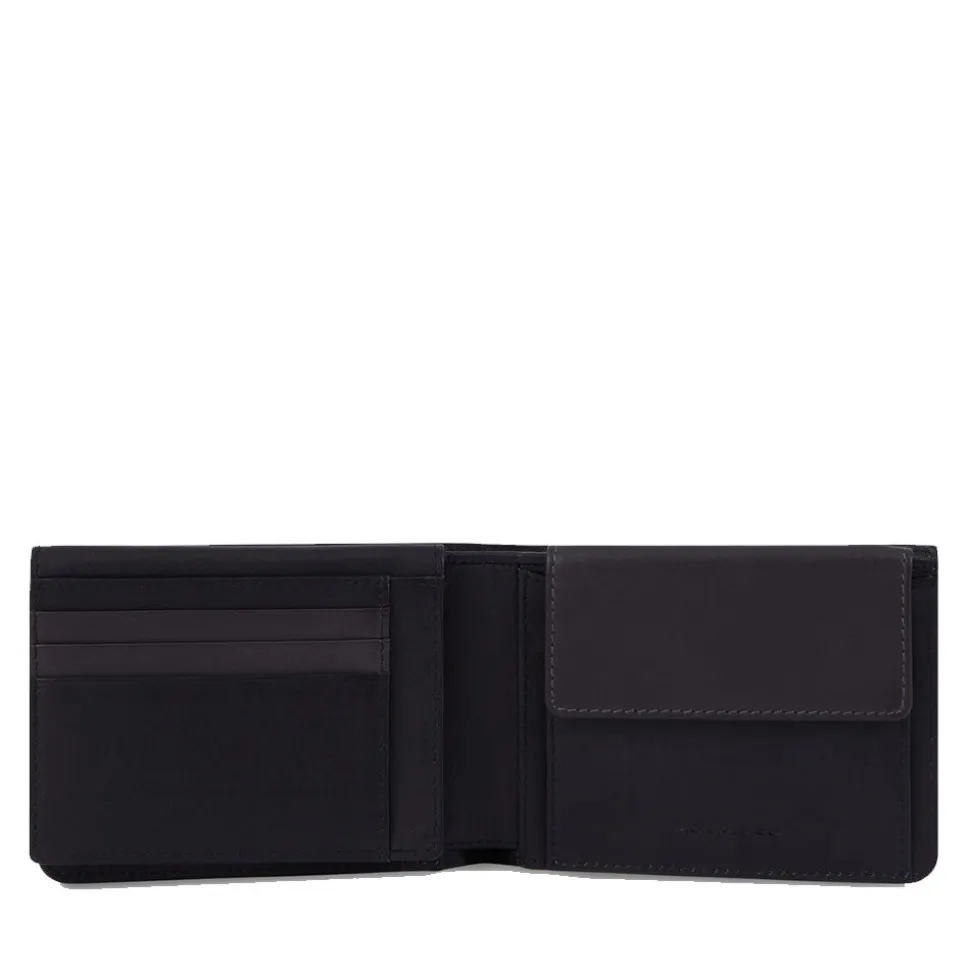 Portafoglio Uomo con Pattina PIQUADRO in Pelle Nera - PU1392W122R