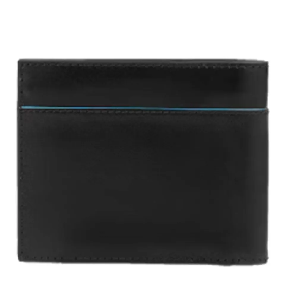 Portafoglio Uomo con Portacarte PIQUADRO In Pelle Nera Linea Revamp - PU3891B2VR