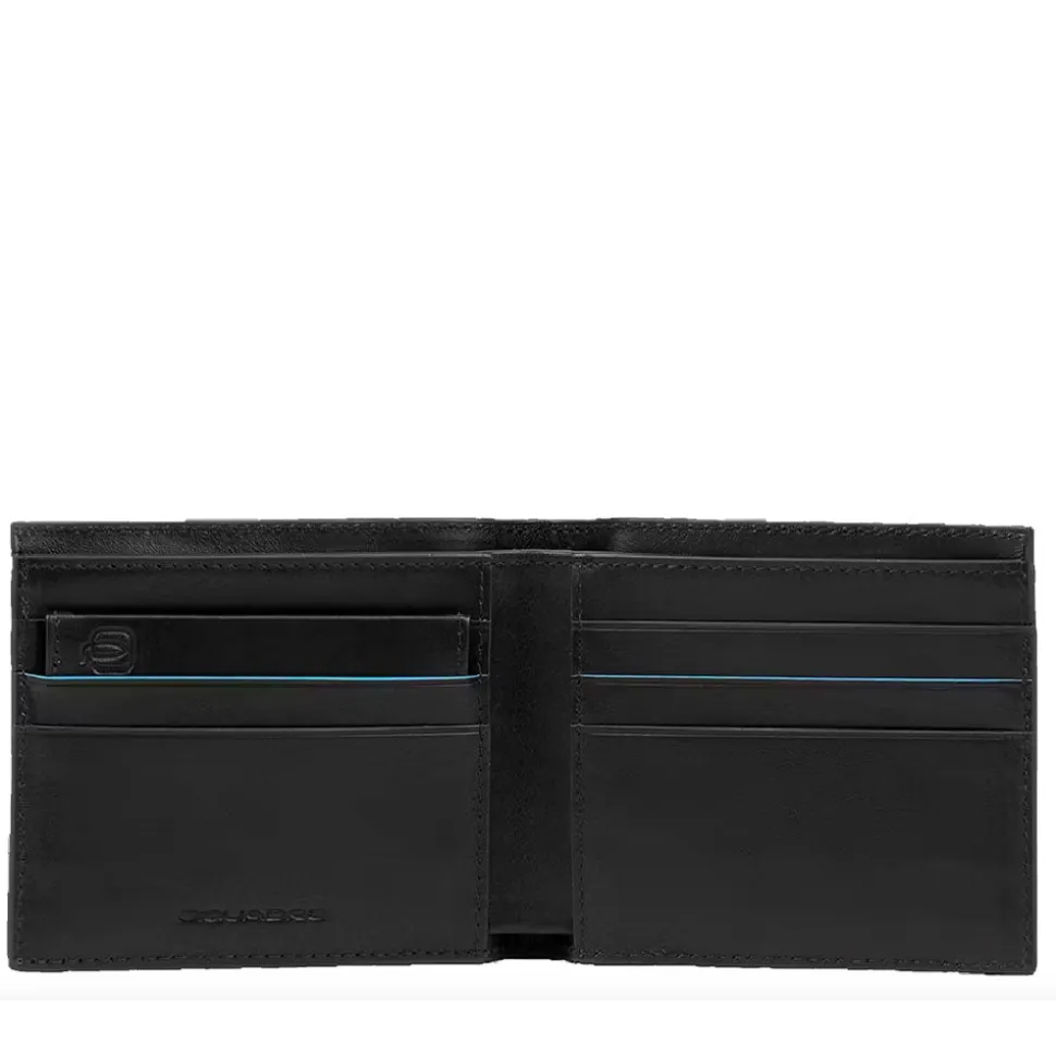 Portafoglio Uomo con Portacarte PIQUADRO In Pelle Nera Linea Revamp - PU3891B2VR