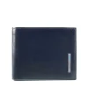 Portafoglio Uomo PIQUADRO in Pelle Blu con Portamonete Linea Blue Square - PU4188B2R