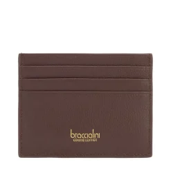 Portatessere Donna BRACCIALINI linea Basic in Pelle Marrone