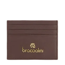 Portatessere Donna BRACCIALINI linea Basic in Pelle Marrone