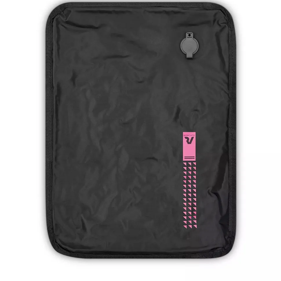 Sacca Sottovuoto per Zaino RONCATO linea Flatty in Tessuto Nero e Fucsia