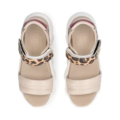 Sandali Chuncky Donna LIU JO Steffy Sandal 01 Beige e Inserto stampa Animalier