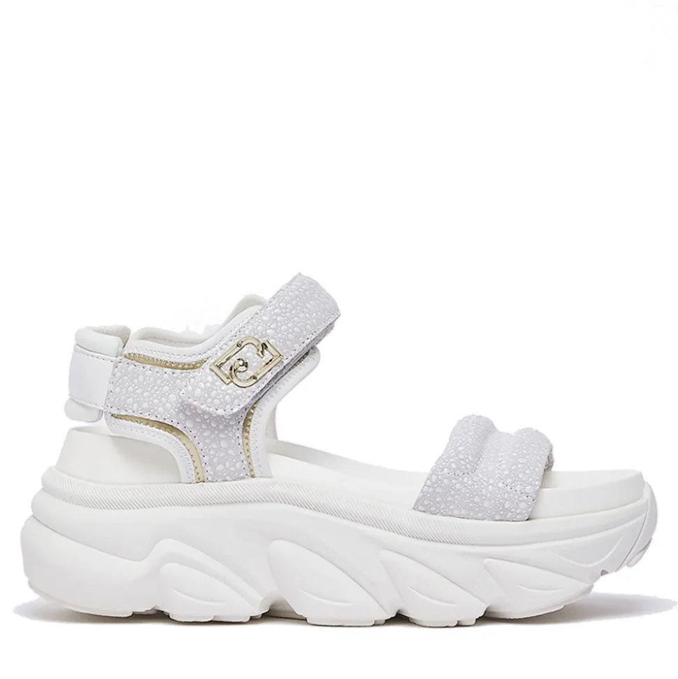 Sandali Chuncky Donna LIU JO Steffy Sandal 01 in Suede Bianco