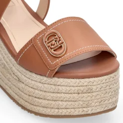 Sandali Donna con Zeppa LIU JO Bali 01 in Pelle color Cuoio