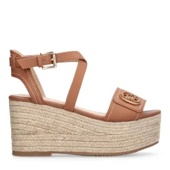 Sandali Donna con Zeppa LIU JO Bali 01 in Pelle color Cuoio