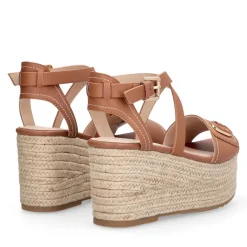 Sandali Donna con Zeppa LIU JO Bali 01 in Pelle color Cuoio