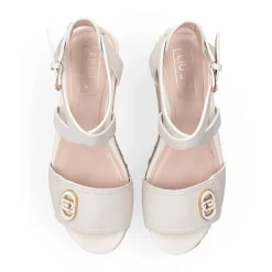 Sandali Donna con Zeppa LIU JO Bali 01 in Pelle color Latte