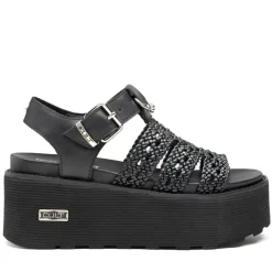 Sandali Donna CULT Nancy 4749 in Pelle Intrecciata Nera