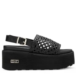 Sandali Donna CULT Nancy 4746 in Pelle Intrecciata Nera