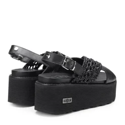 Sandali Donna CULT Nancy 3891 in Pelle Intrecciata Nera