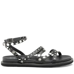 Sandali Donna CULT Roshelle 3886 in Pelle Colore Nera con Borchie Piatte