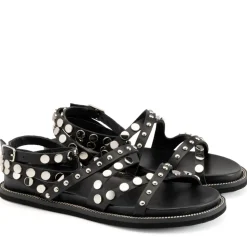 Sandali Donna CULT Roshelle 3886 in Pelle Colore Nera con Borchie Piatte