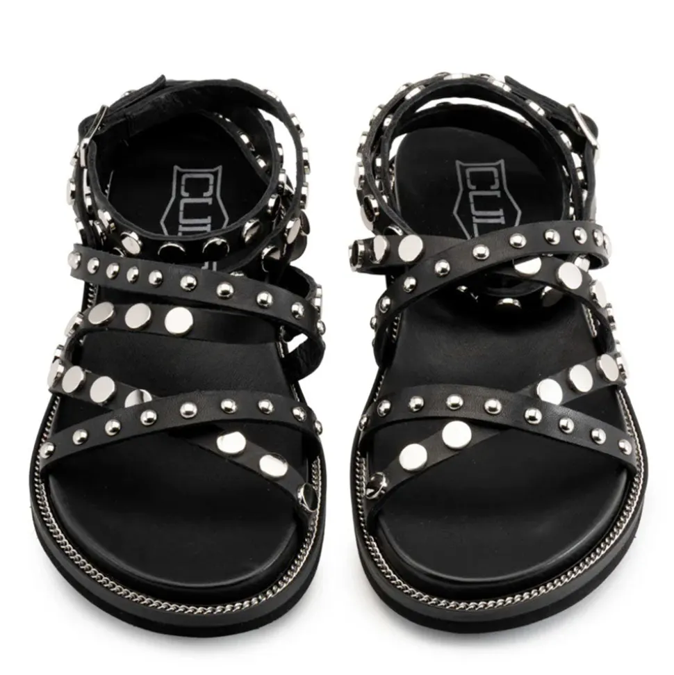 Sandali Donna CULT Roshelle 3886 in Pelle Colore Nera con Borchie Piatte