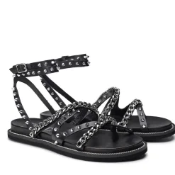 Sandali Donna CULT Roshelle 3886 in Pelle Colore Black con Borchie e Catene