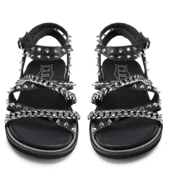 Sandali Donna CULT Roshelle 3886 in Pelle Colore Black con Borchie e Catene