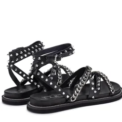 Sandali Donna CULT Roshelle 3886 in Pelle Colore Black con Borchie e Catene