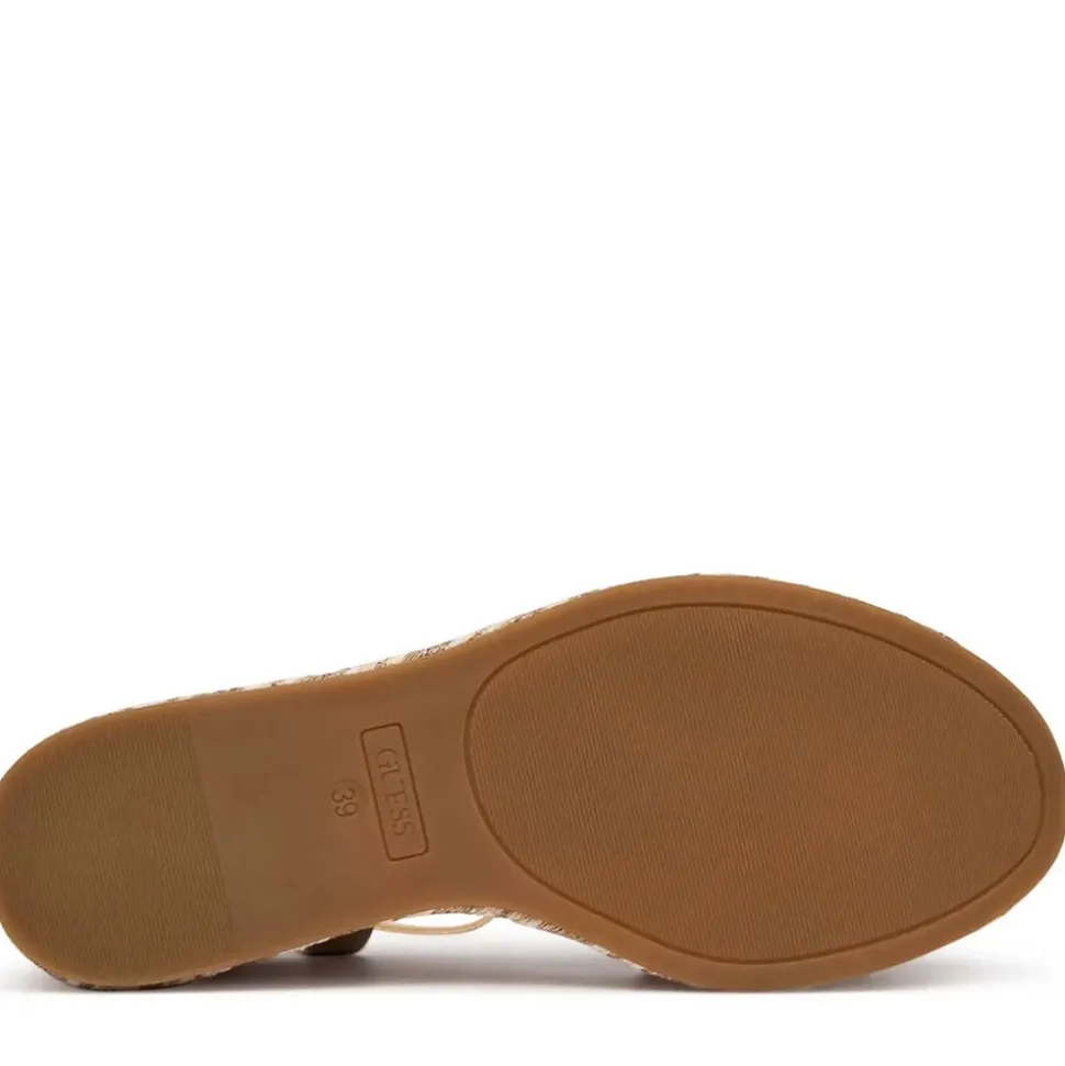 Sandali Donna GUESS con Zeppa Linea Everly Colore Natural
