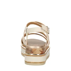 Sandali Platform 1A Classe Alviero Martini in Eco Nappa Bianco Sporco 2484