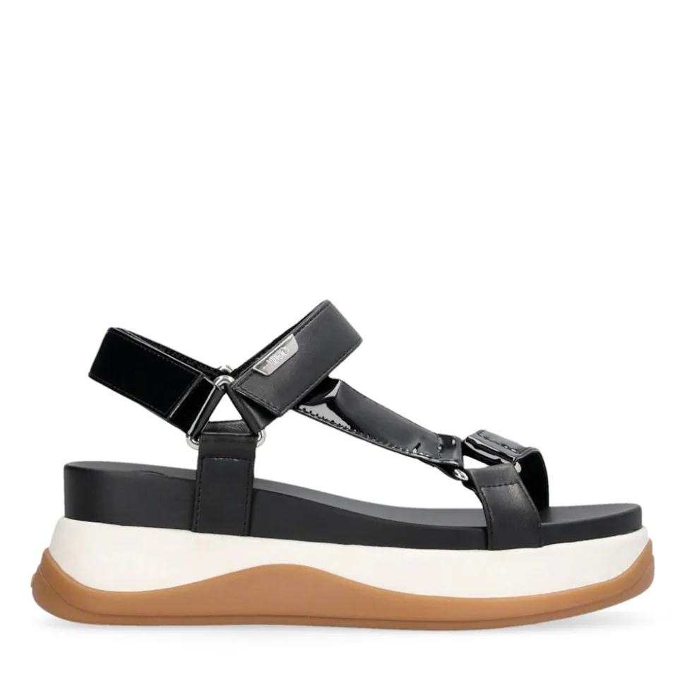 Sandali Platform Donna LIU JO Fiona 04 con Inserti in Vernice Nero