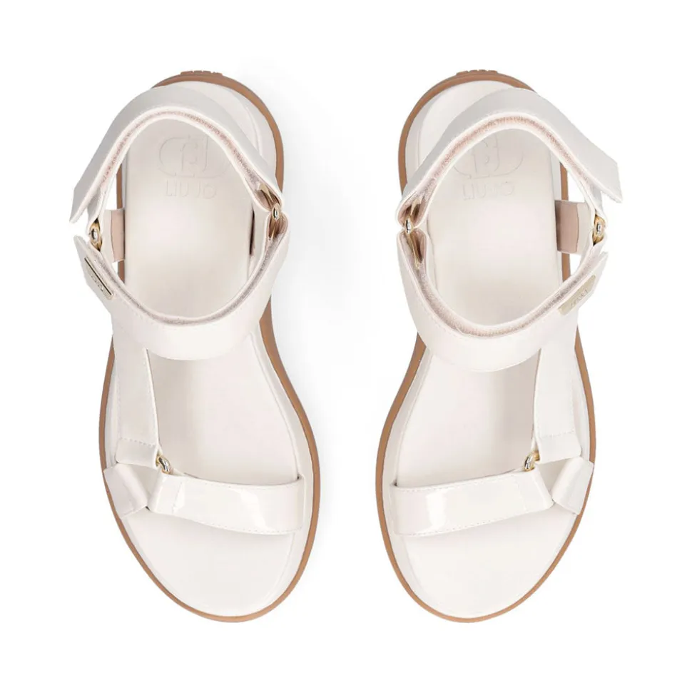 Sandali Platform Donna LIU JO Fiona 04 con Inserti in Vernice color Latte