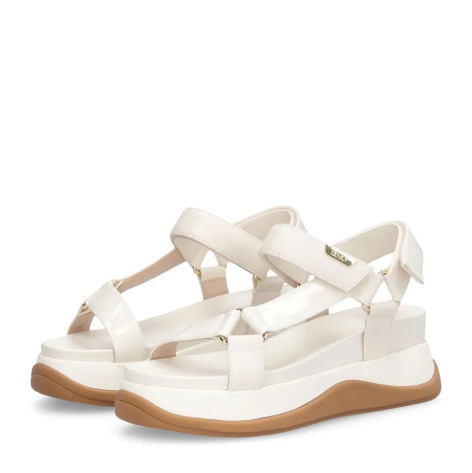 Sandali Platform Donna LIU JO Fiona 04 con Inserti in Vernice color Latte