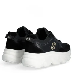 Scarpe Donna LIU JO Steffy 01 Sneakers Chuncky in Suede e Pelle Nera