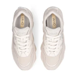 Scarpe Donna LIU JO Steffy 01 Sneakers Chuncky in Suede e Pelle color Latte