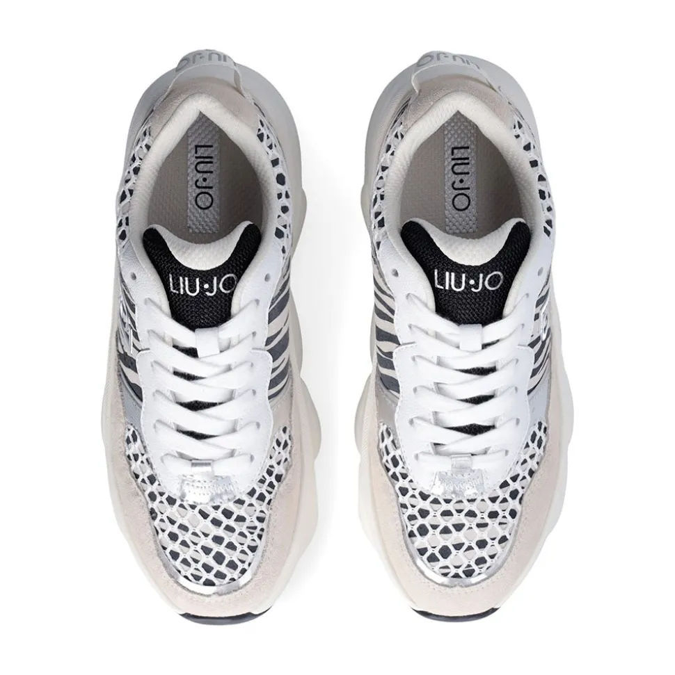 Scarpe Donna LIU JO Steffy 01 Sneakers Chuncky in Suede stampa Zebra